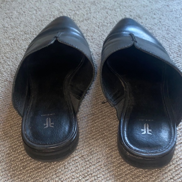 Frye Nolan Seam Mules Black Leather Slip-On Mules sz 9M - Picture 8 of 13
